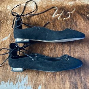 Halogen tie up ballet flats shoes